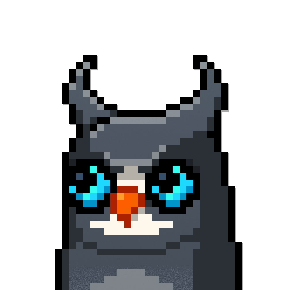 Side peeking pixel owl