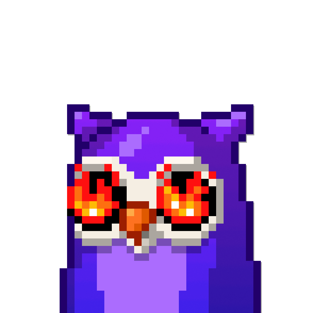 Side peeking pixel owl