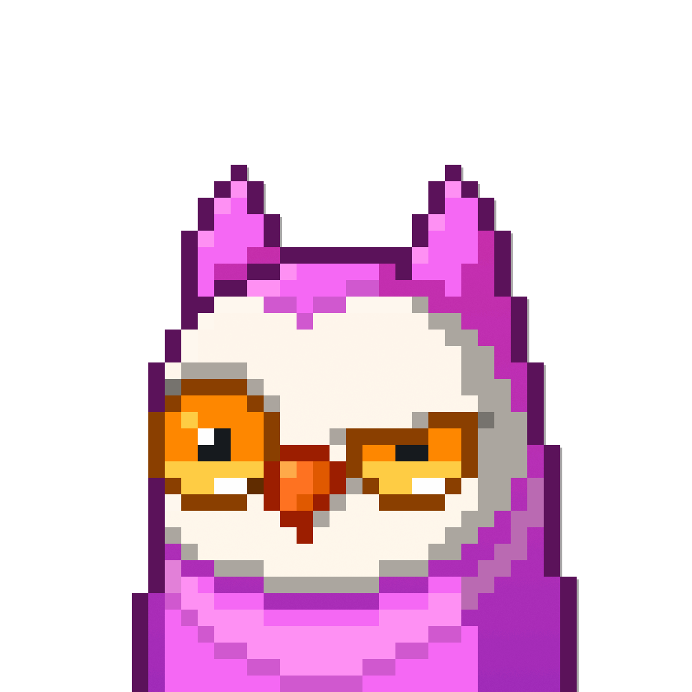 Side peeking pixel owl