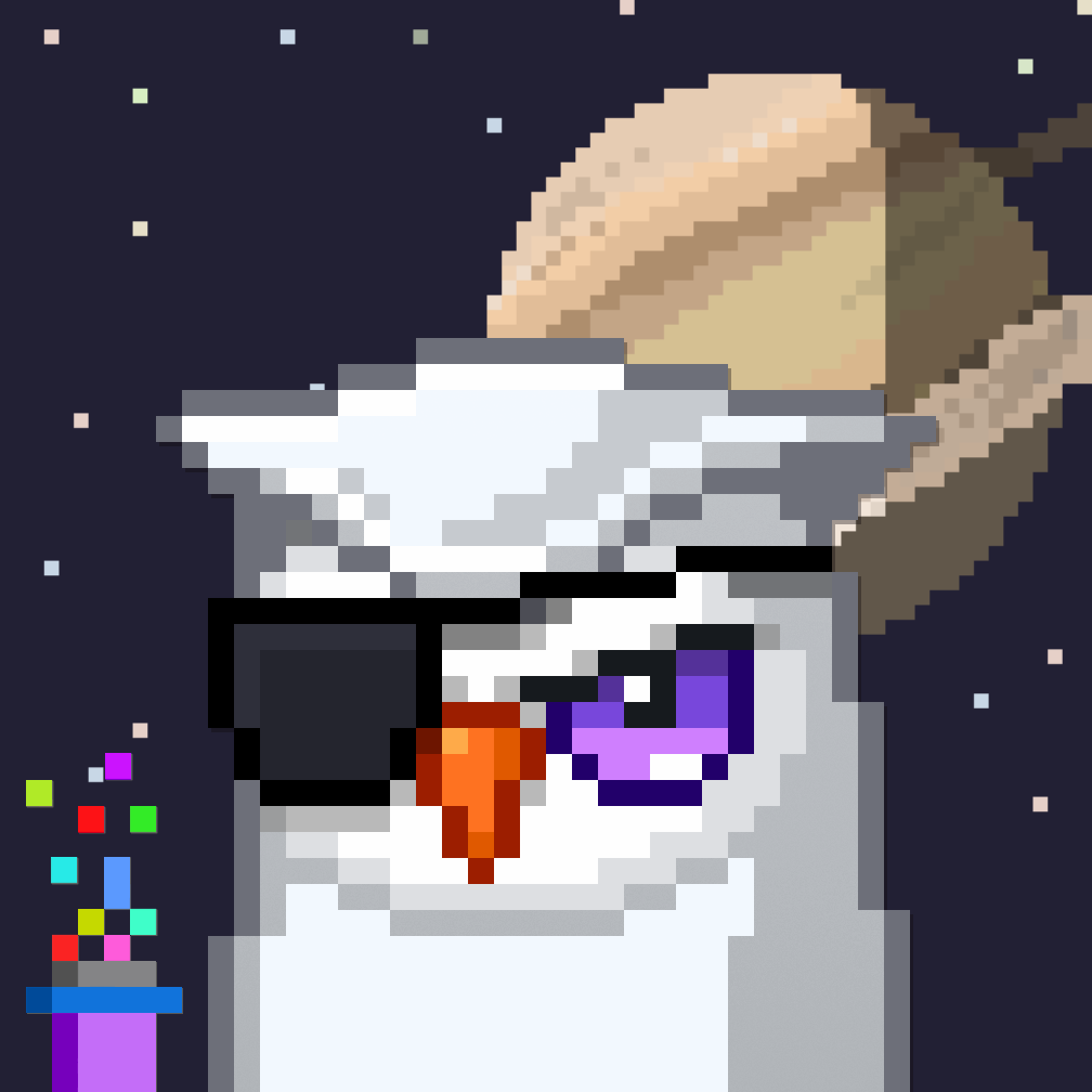 GM 0WLS Pixel Owl #3 - Green Glasses Horns