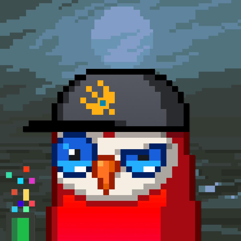 GM 0WLS Pixel Owl #7 - Royal Crown Green Eyes